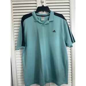 Adidas Clima365 Men's Polo Shirt Powder Blue Size XL Golf Athletic
